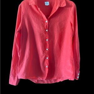 J. Crew Women's Pink Button-Up Shirt